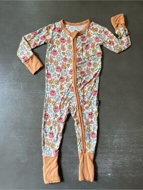 6-12m Millie + Roo Bamboo Zippy in Groovy Summer